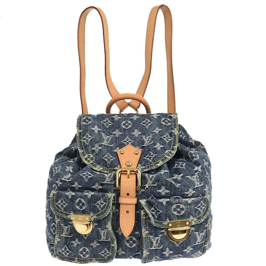 Louis Vuitton 2006 Blue Monogram Denim Sac a Dos GM Backpack M95056