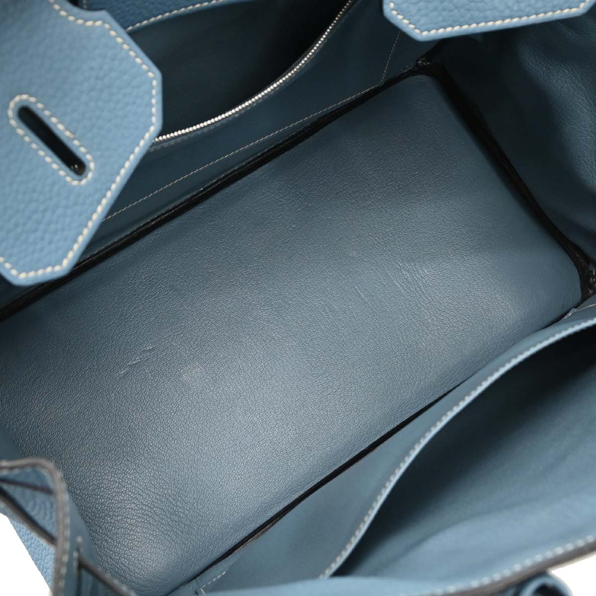 Hermes 2009 Blue Jean Taurillon Clemence Birkin 35 Handbag