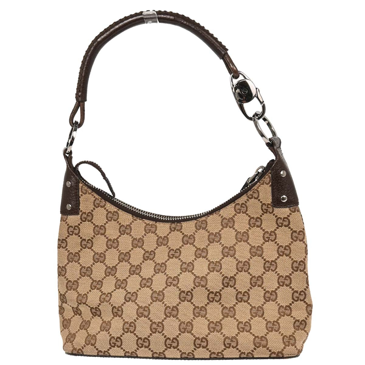 Gucci Beige Canvas GG Hobo Handbag
