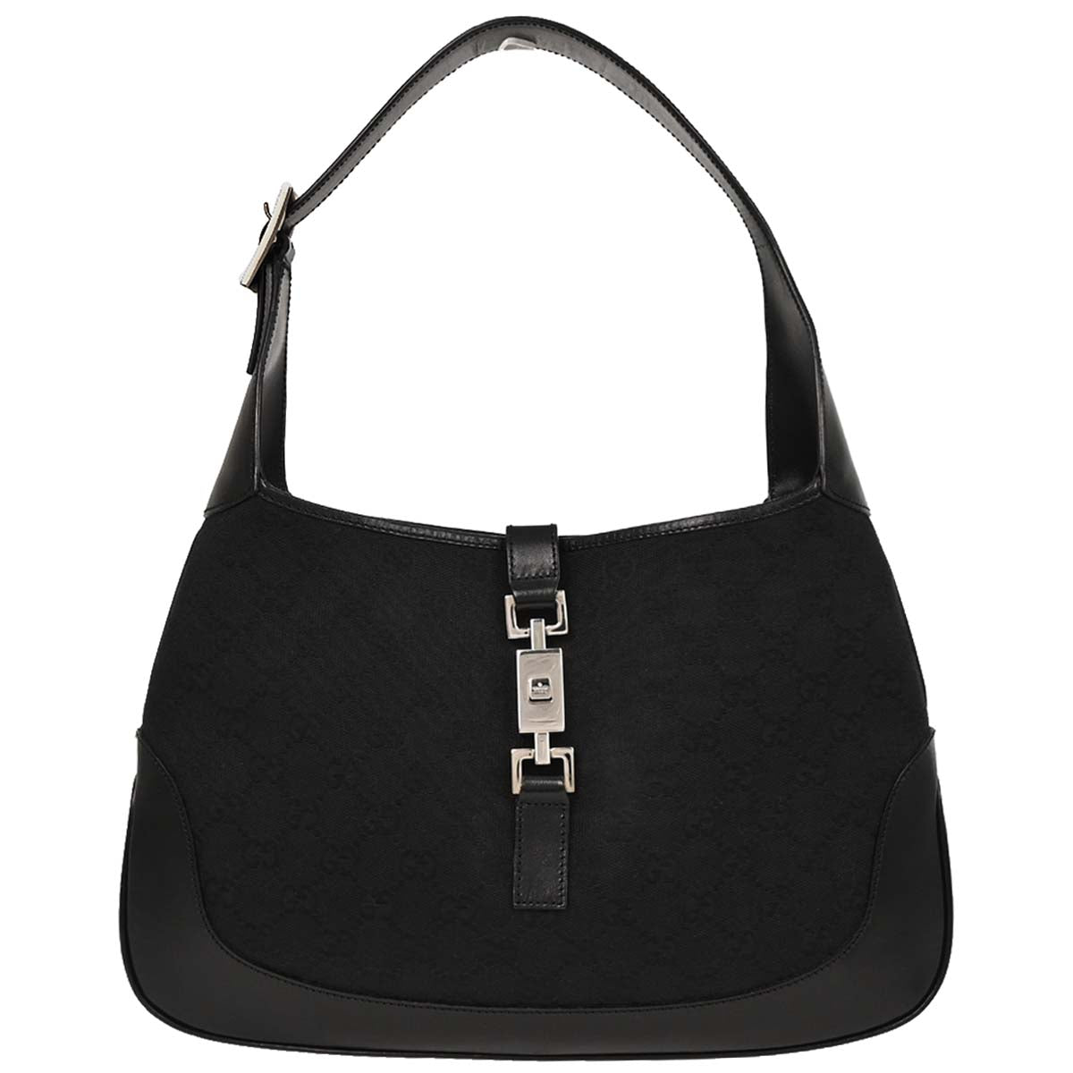 Gucci Black GG Jackie Hobo Handbag