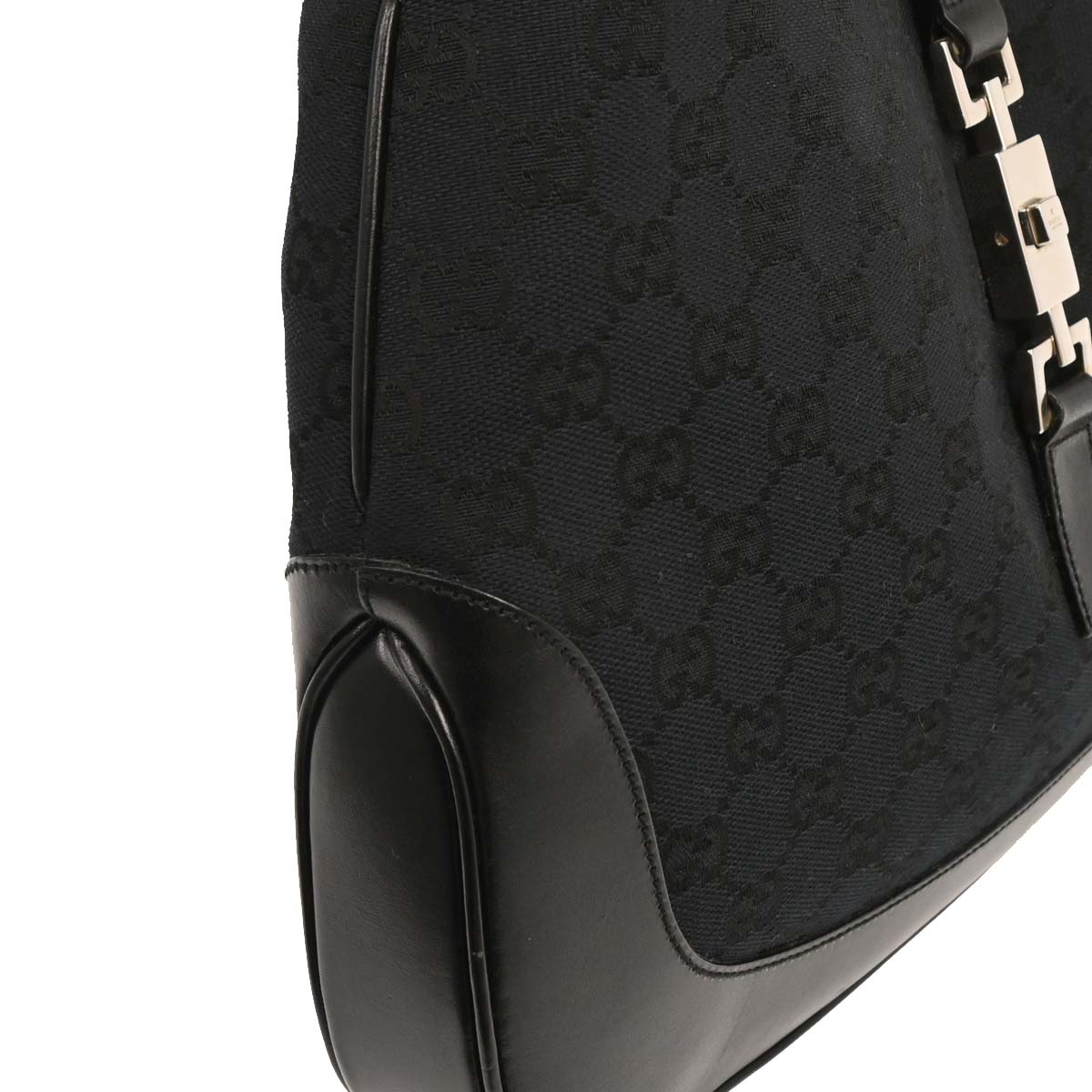 Gucci Black GG Jackie Hobo Handbag