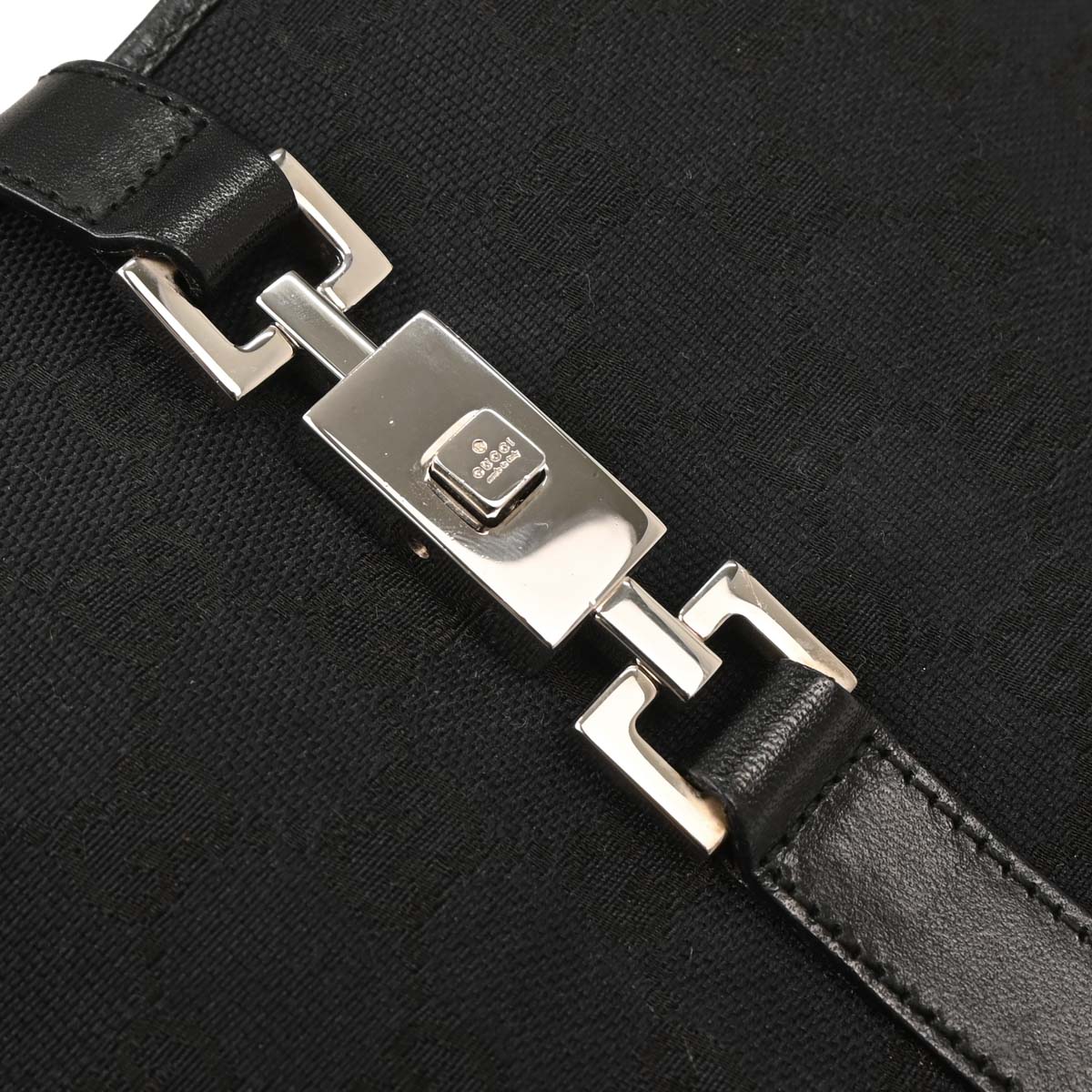 Gucci Black GG Jackie Hobo Handbag