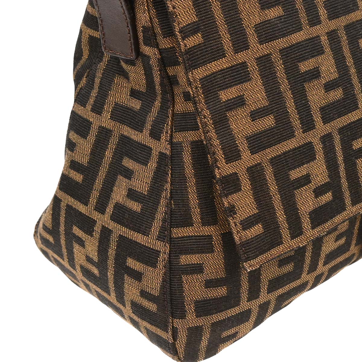 Fendi Brown Canvas Zucca Mamma Baguette Handbag