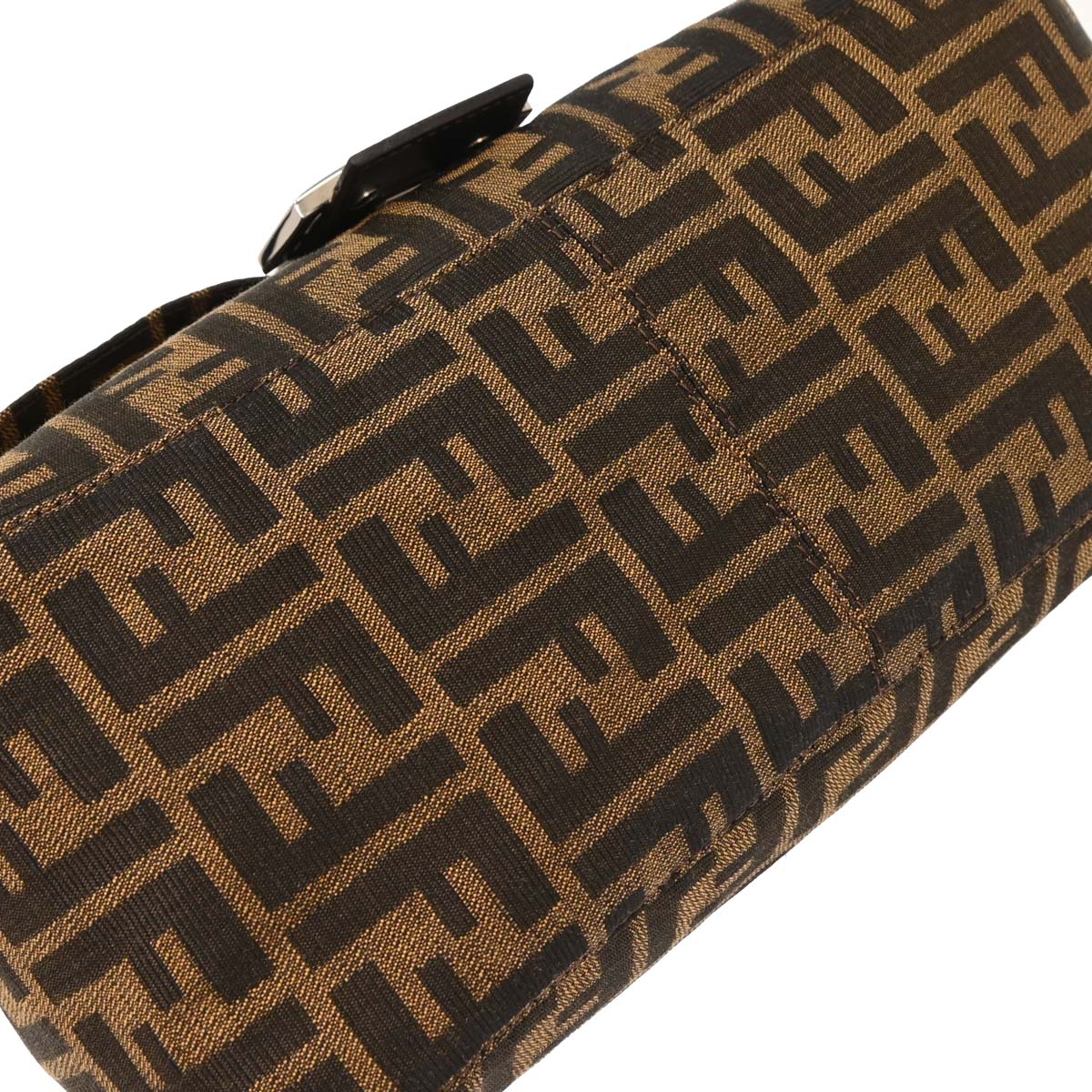 Fendi Brown Canvas Zucca Mamma Baguette Handbag