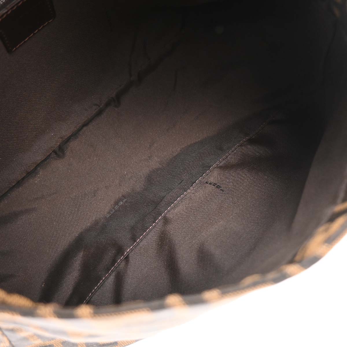 Fendi Brown Canvas Zucca Mamma Baguette Handbag