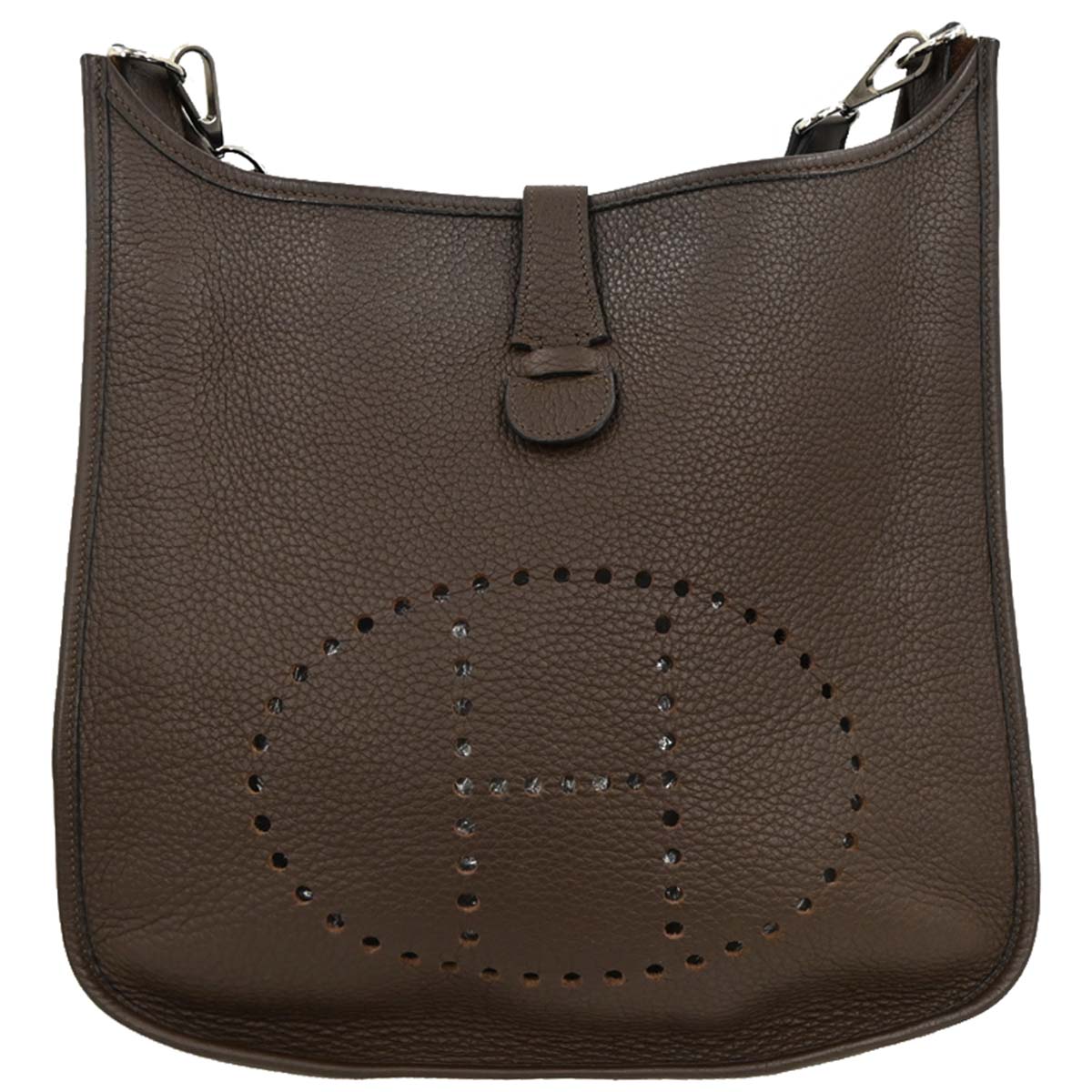 Hermes 2007 Ebene Taurillon Clemence Evelyne 2 GM Shoulder Bag