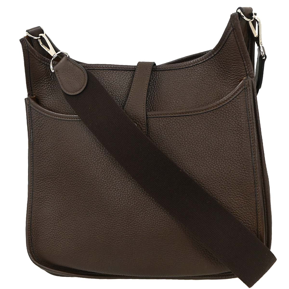 Hermes 2007 Ebene Taurillon Clemence Evelyne 2 GM Shoulder Bag