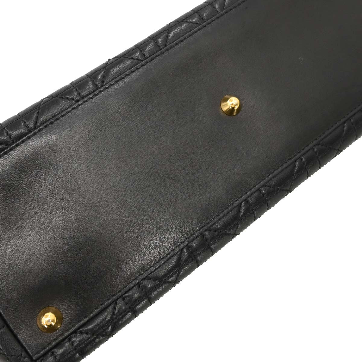 Christian Dior Black Lambskin Lady Dior Cannage 2way Shoulder Handbag
