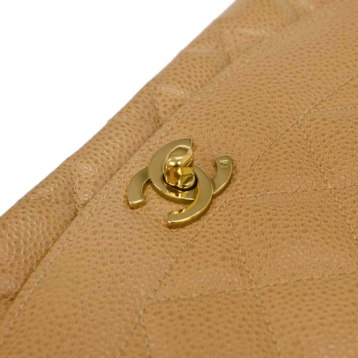 Chanel 1994-1996 Beige Caviar Medium Diana Shoulder Bag