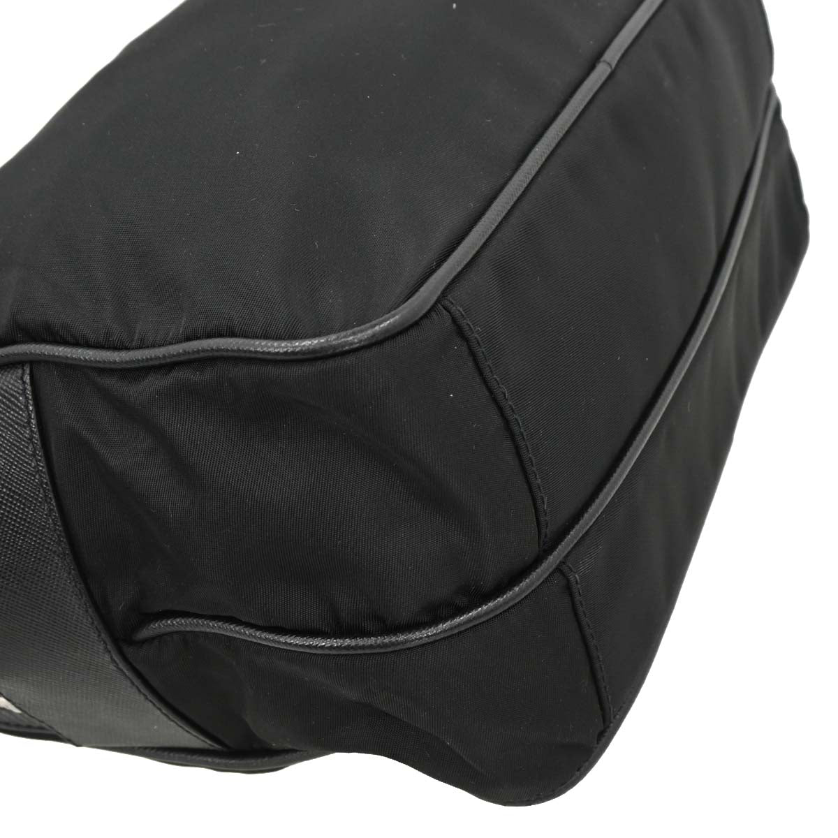 Prada Black Nylon Leather Handbag