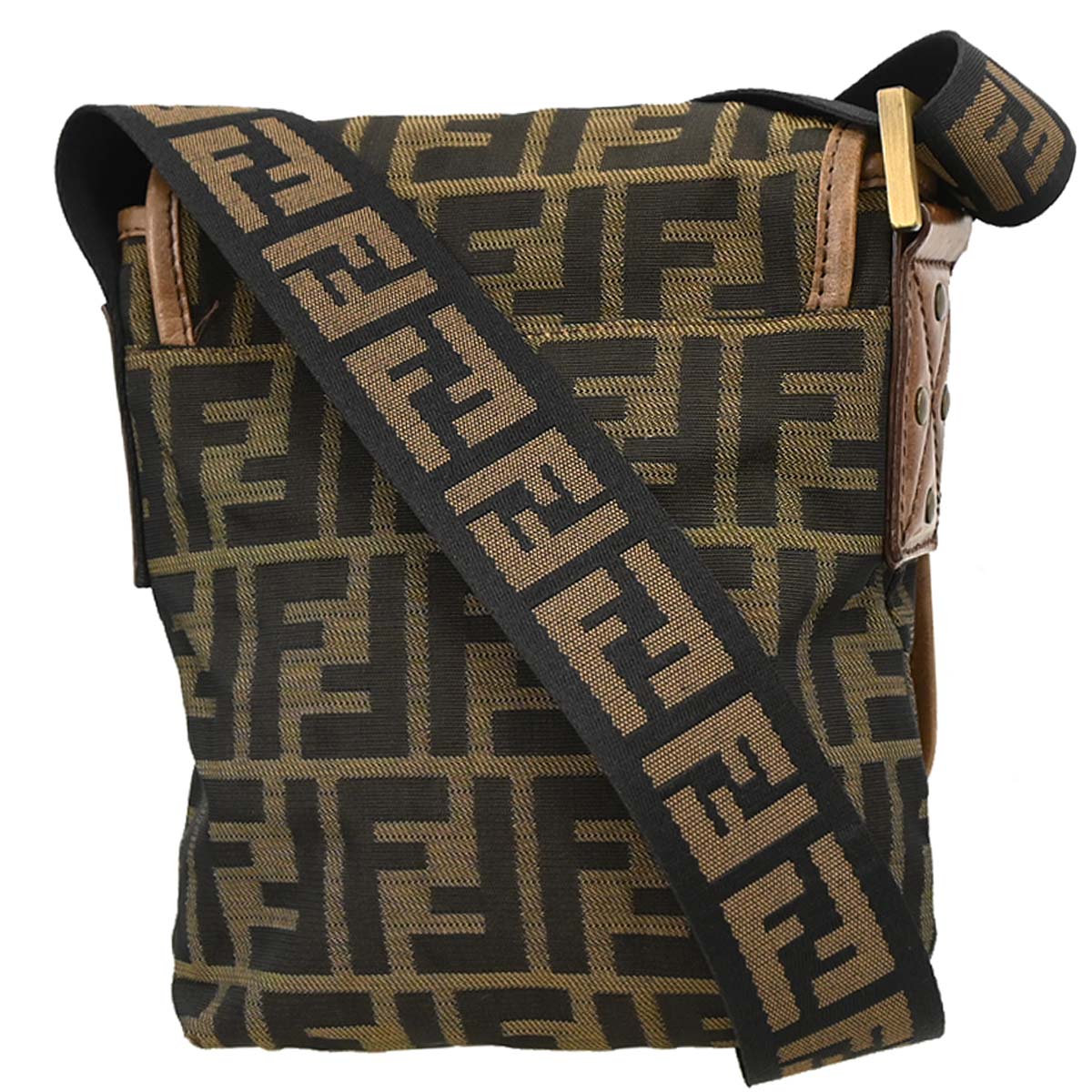Fendi Brown Zucca Crossbody Bag