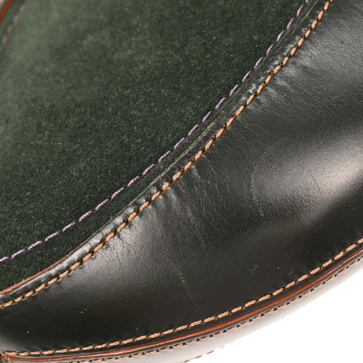 Loewe 2004 Green Suede Leather Shoulder Bag
