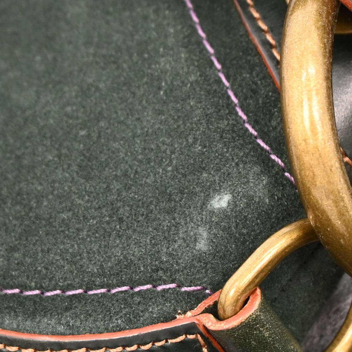 Loewe 2004 Green Suede Leather Shoulder Bag