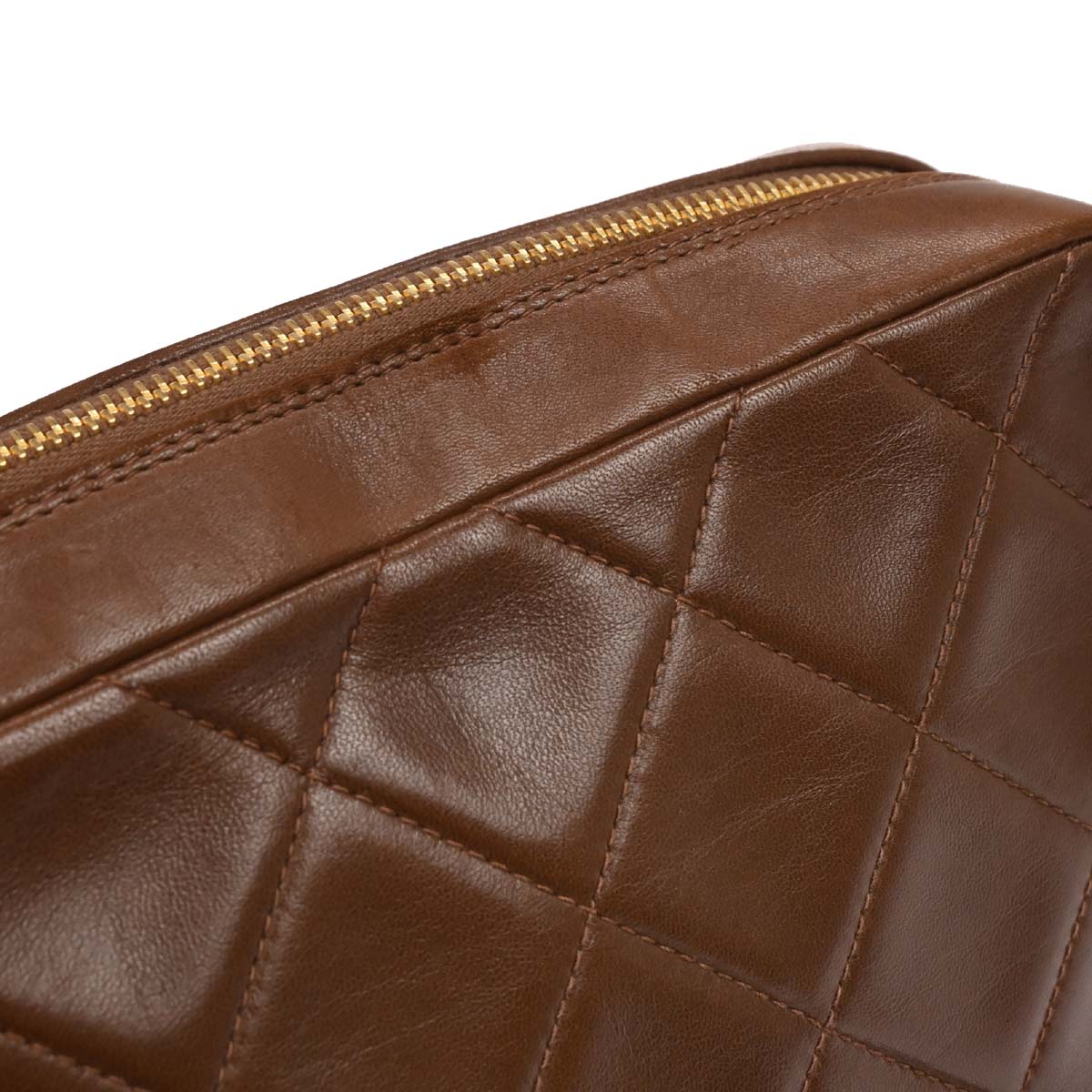 Chanel 1996-1997 Brown Lambskin Shoulder Bag