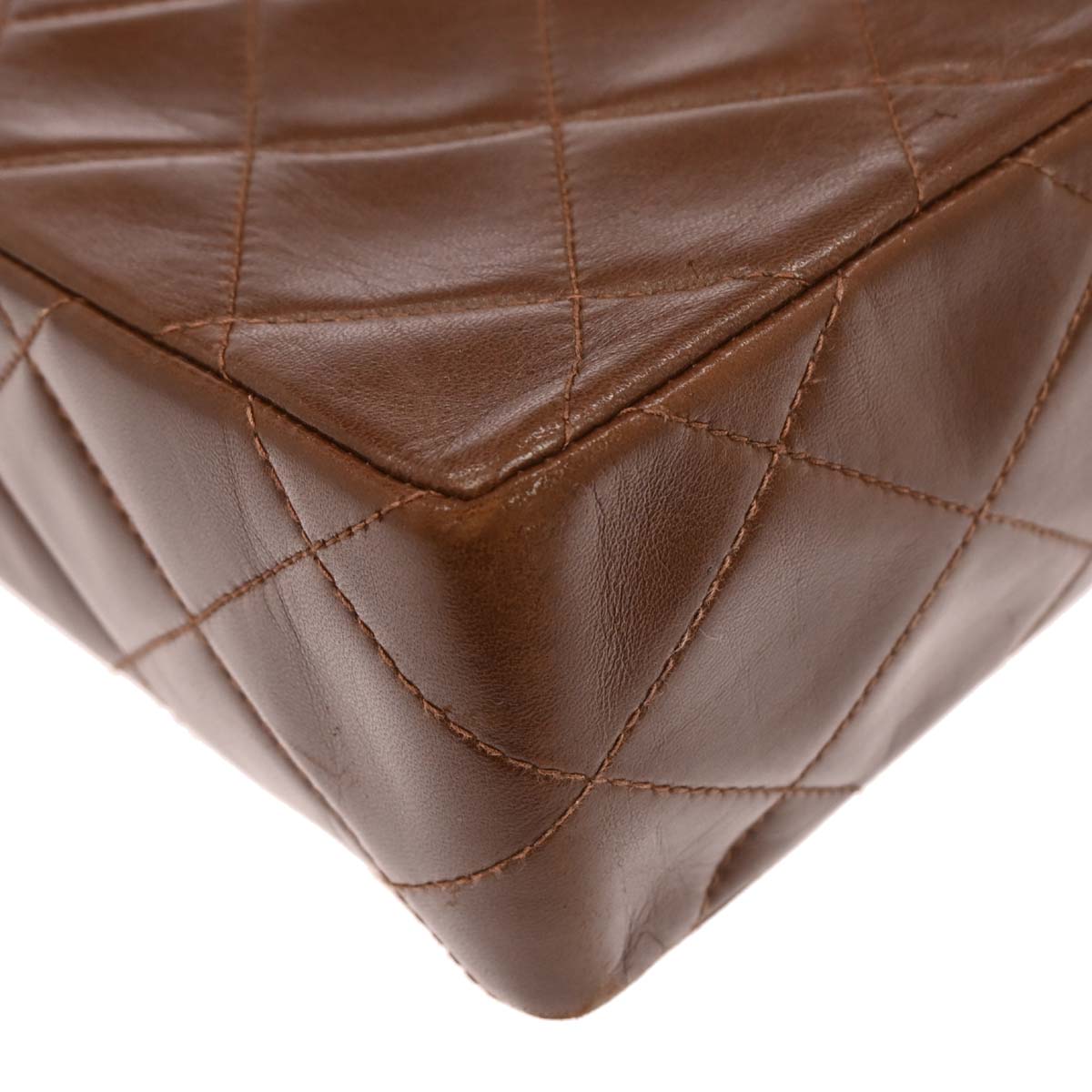 Chanel 1996-1997 Brown Lambskin Shoulder Bag