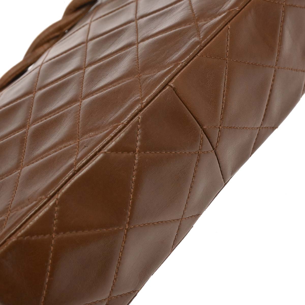 Chanel 1996-1997 Brown Lambskin Shoulder Bag