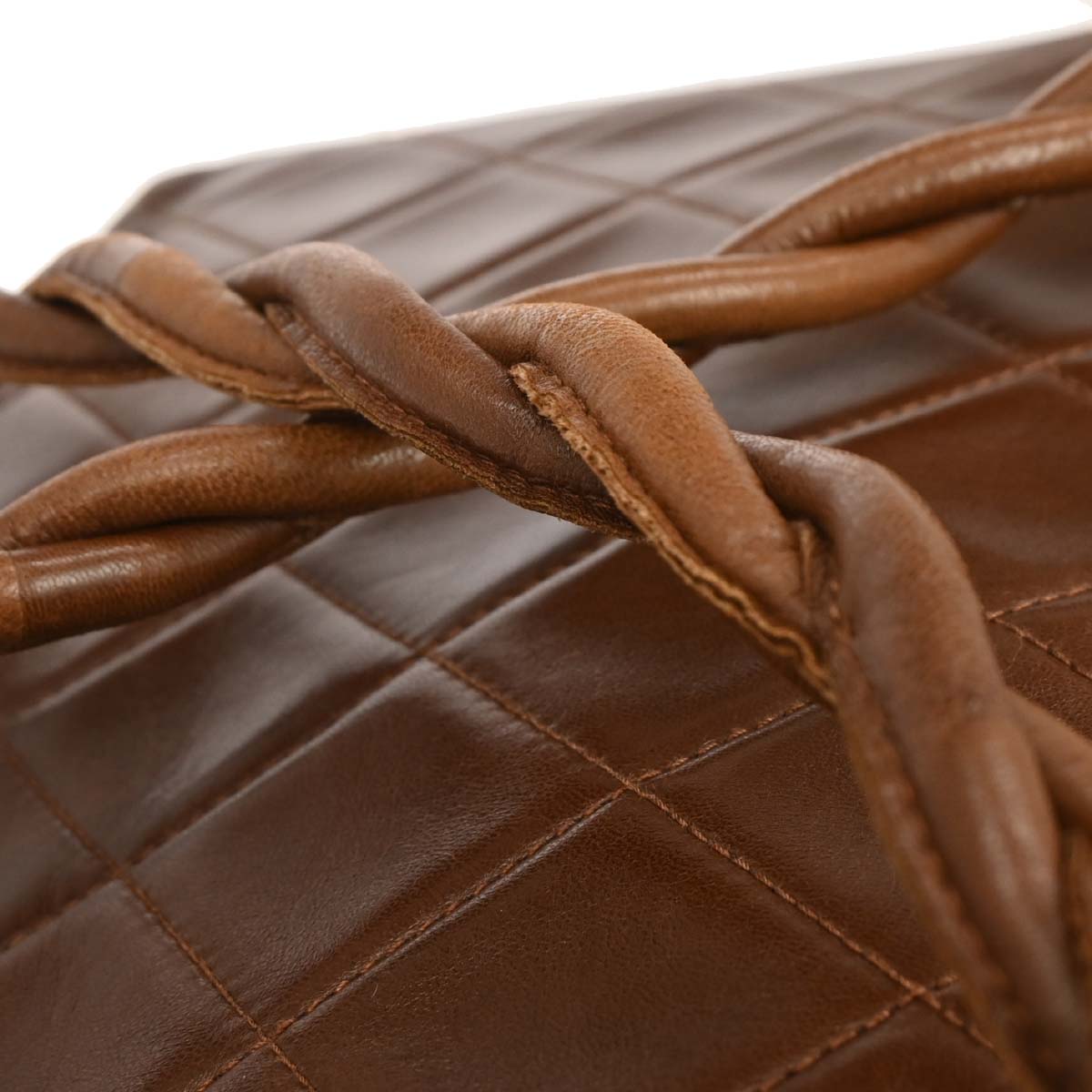 Chanel 1996-1997 Brown Lambskin Shoulder Bag