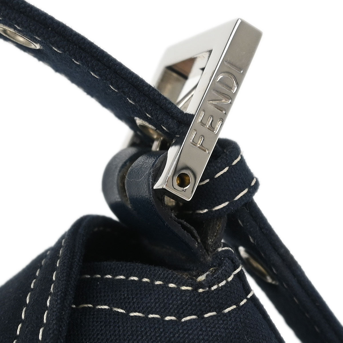 Fendi Navy Canvas Handbag