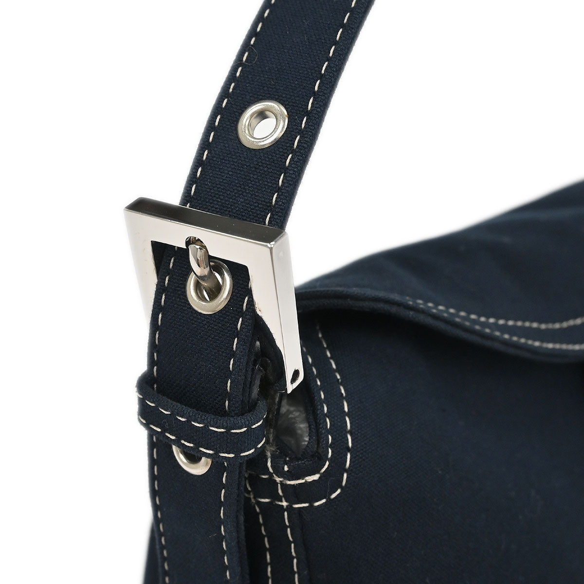 Fendi Navy Canvas Handbag