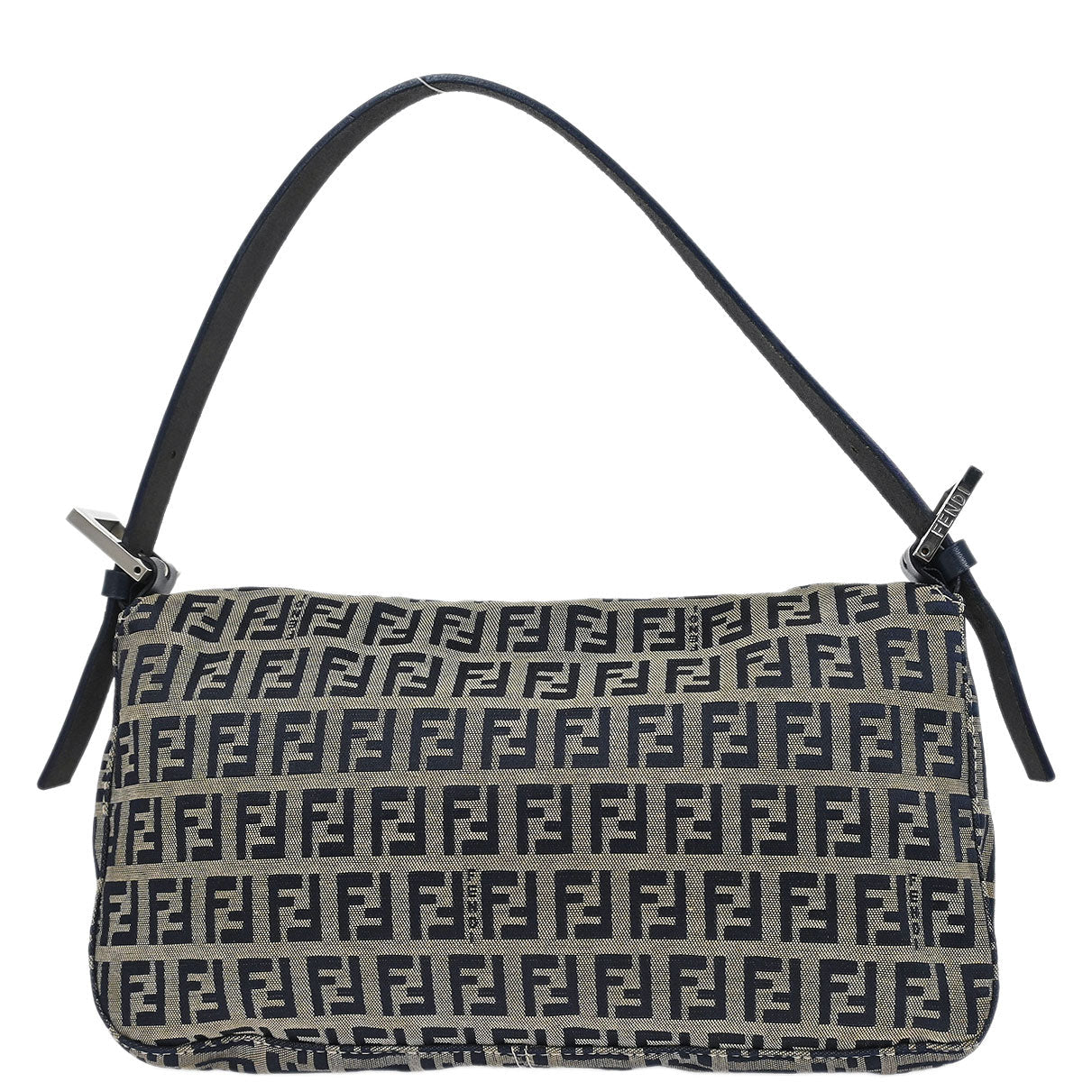 Fendi Gray Zucchino Baguette Handbag