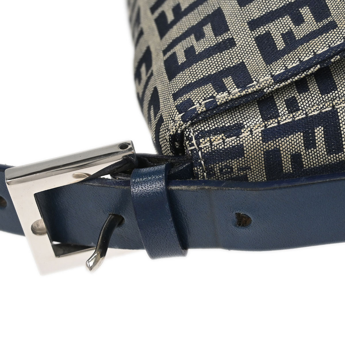 Fendi Gray Zucchino Baguette Handbag