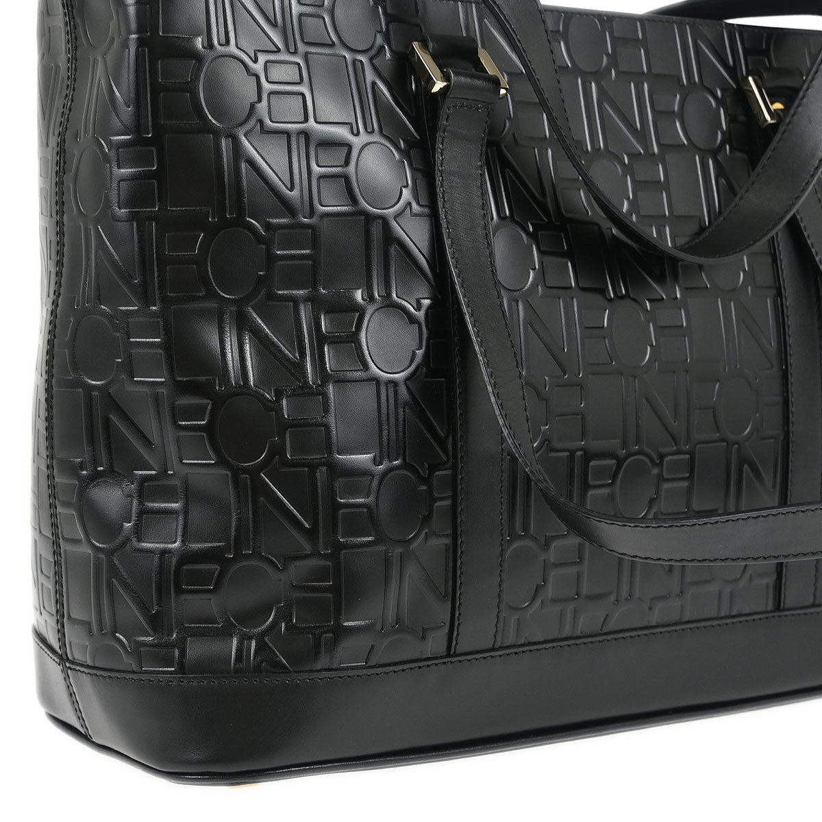 Celine Black Leather Tote Handbag
