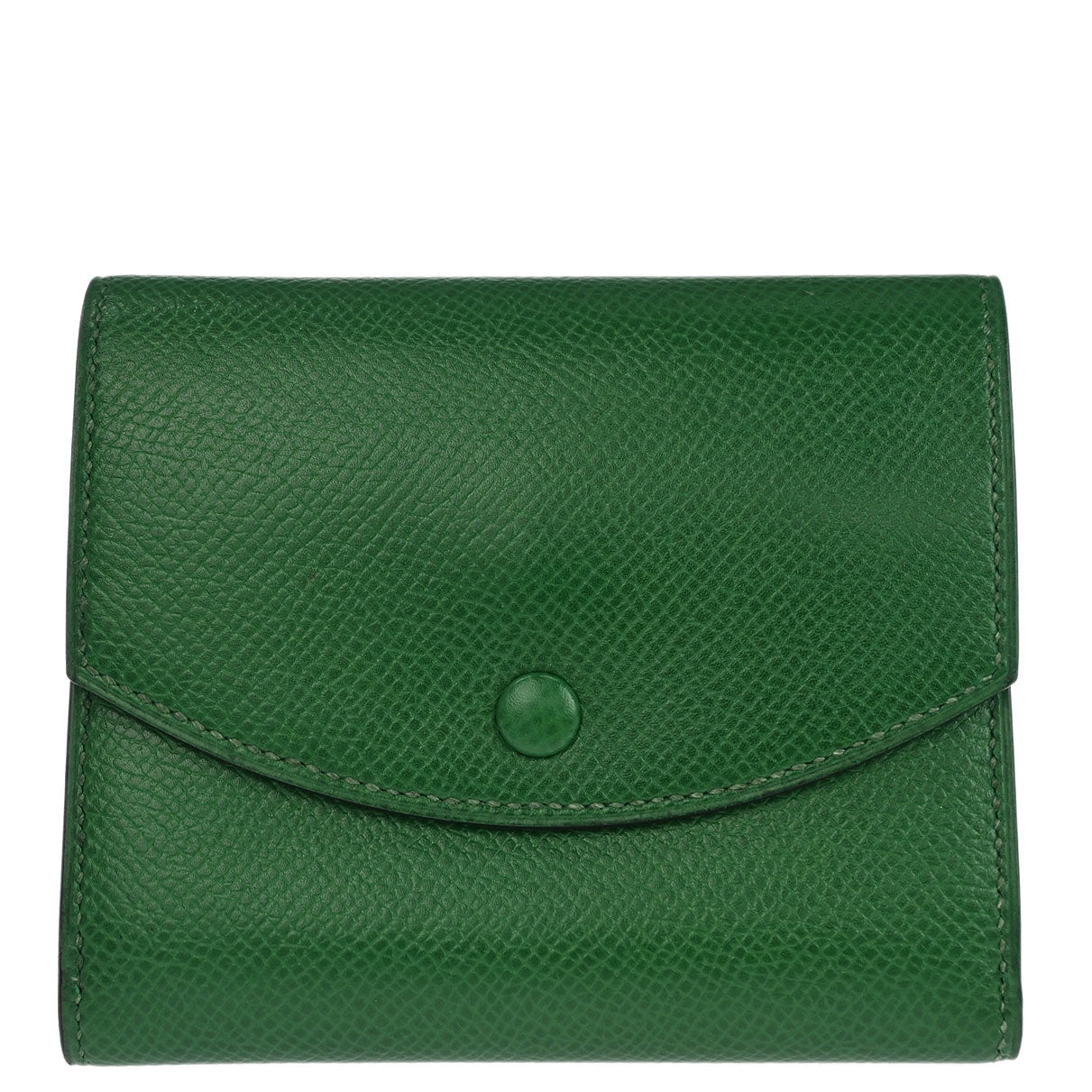Hermes Vert Courchevel Wallet Small Good