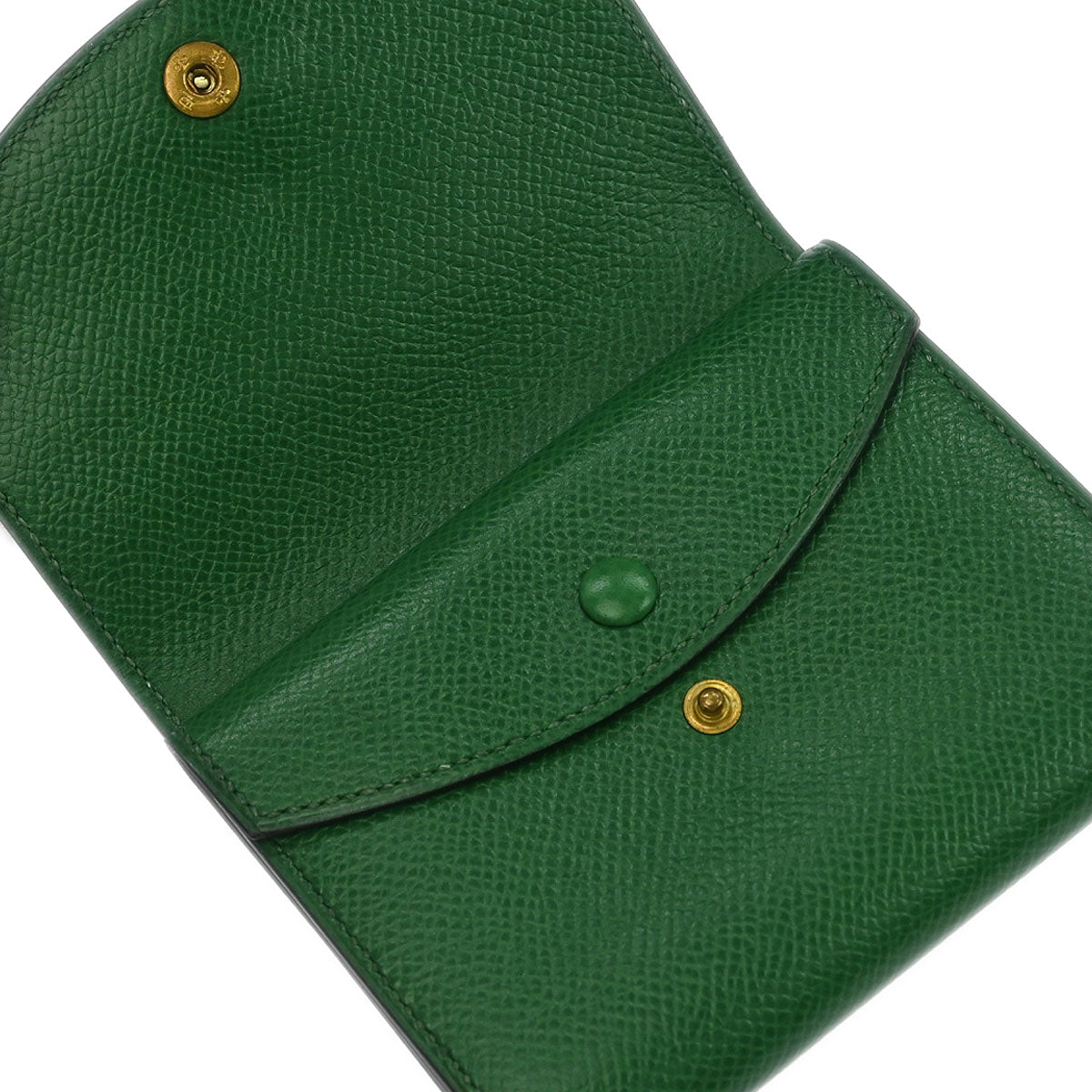 Hermes Vert Courchevel Wallet Small Good