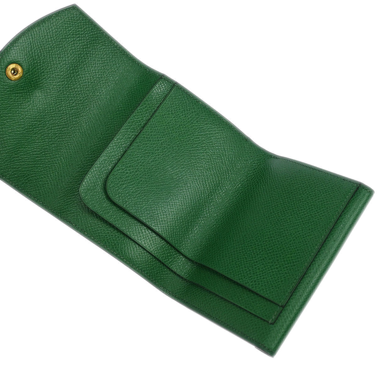 Hermes Vert Courchevel Wallet Small Good