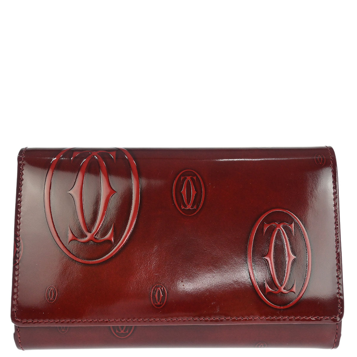 Cartier Wallet Happy Birthday Bordeaux Patent Leather