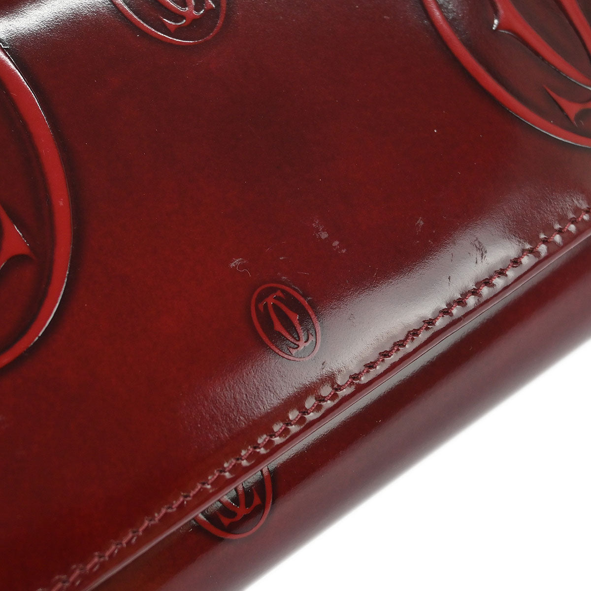 Cartier Wallet Happy Birthday Bordeaux Patent Leather
