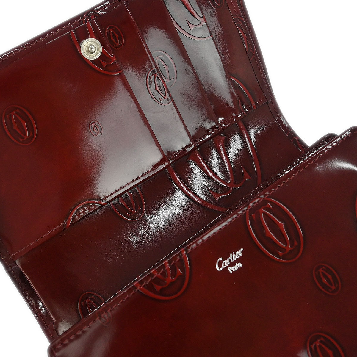 Cartier Wallet Happy Birthday Bordeaux Patent Leather