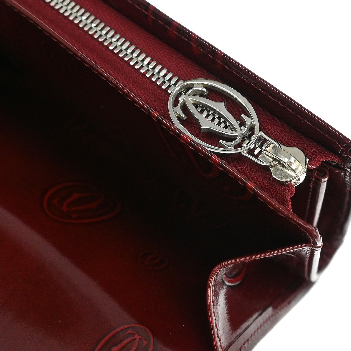Cartier Wallet Happy Birthday Bordeaux Patent Leather