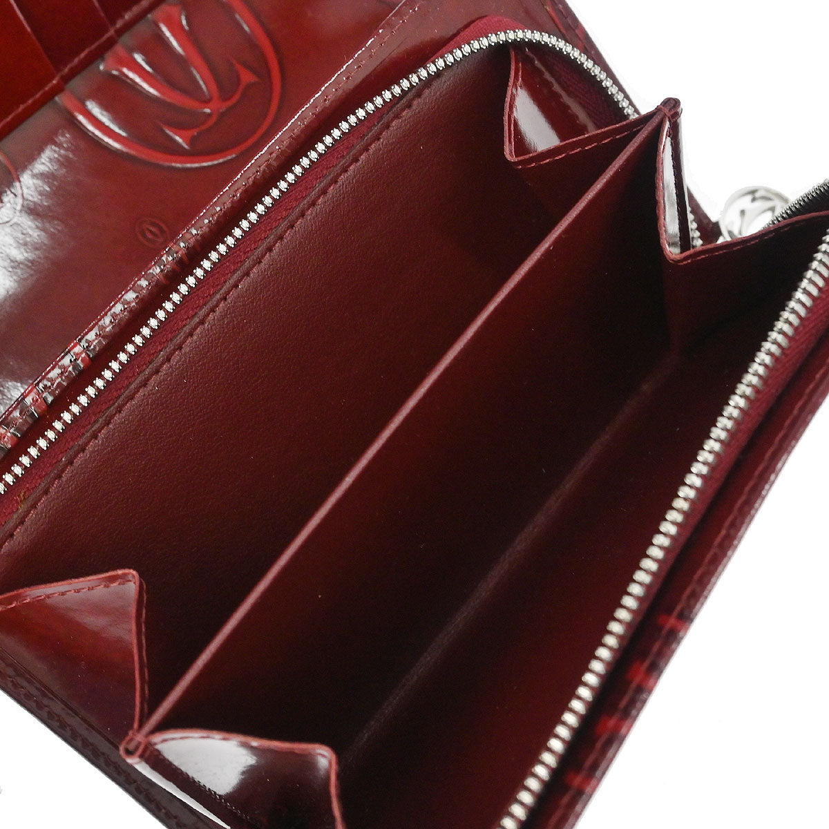 Cartier Wallet Happy Birthday Bordeaux Patent Leather