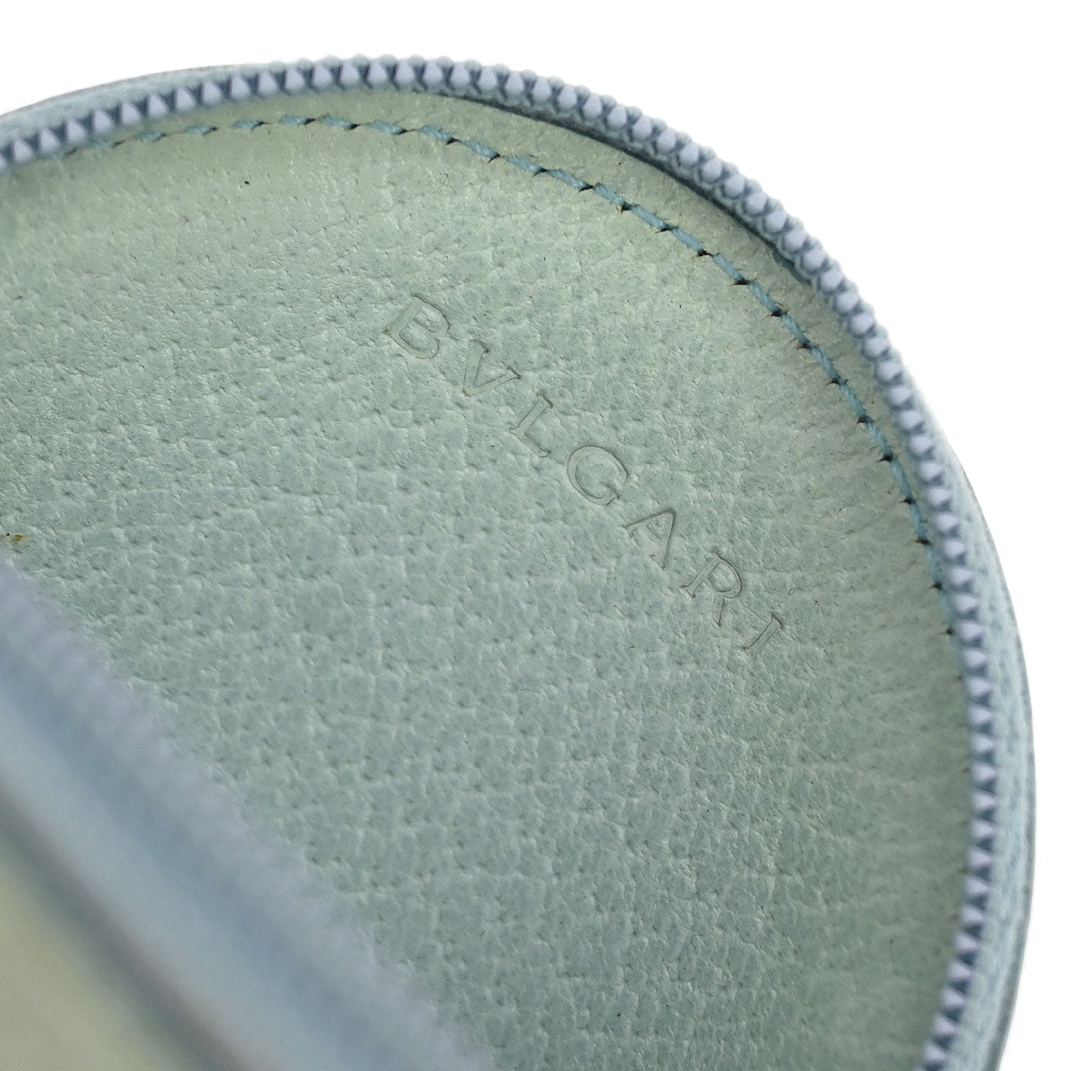 Bvlgari Light Blue Leather Coin Case Wallet