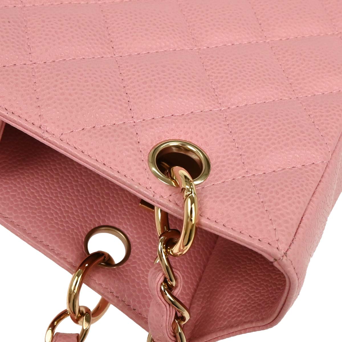 Chanel 2003-2004 Pink Caviar Petite Shopping Tote PST Chain Handbag