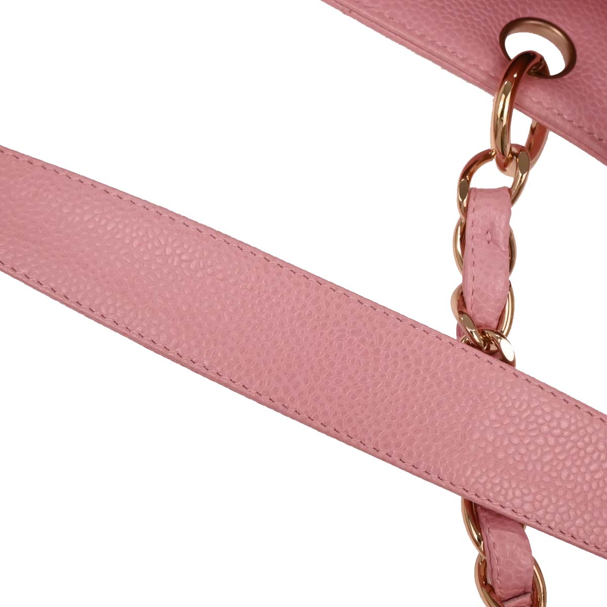 Chanel 2003-2004 Pink Caviar Petite Shopping Tote PST Chain Handbag