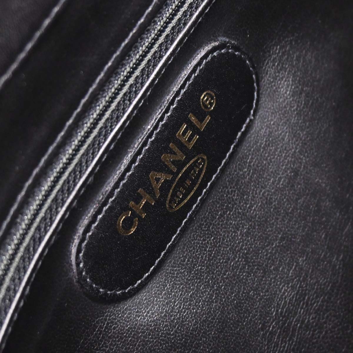 Chanel 1991-1994 Black Lambskin Bicolore Supermodel Shoulder Bag