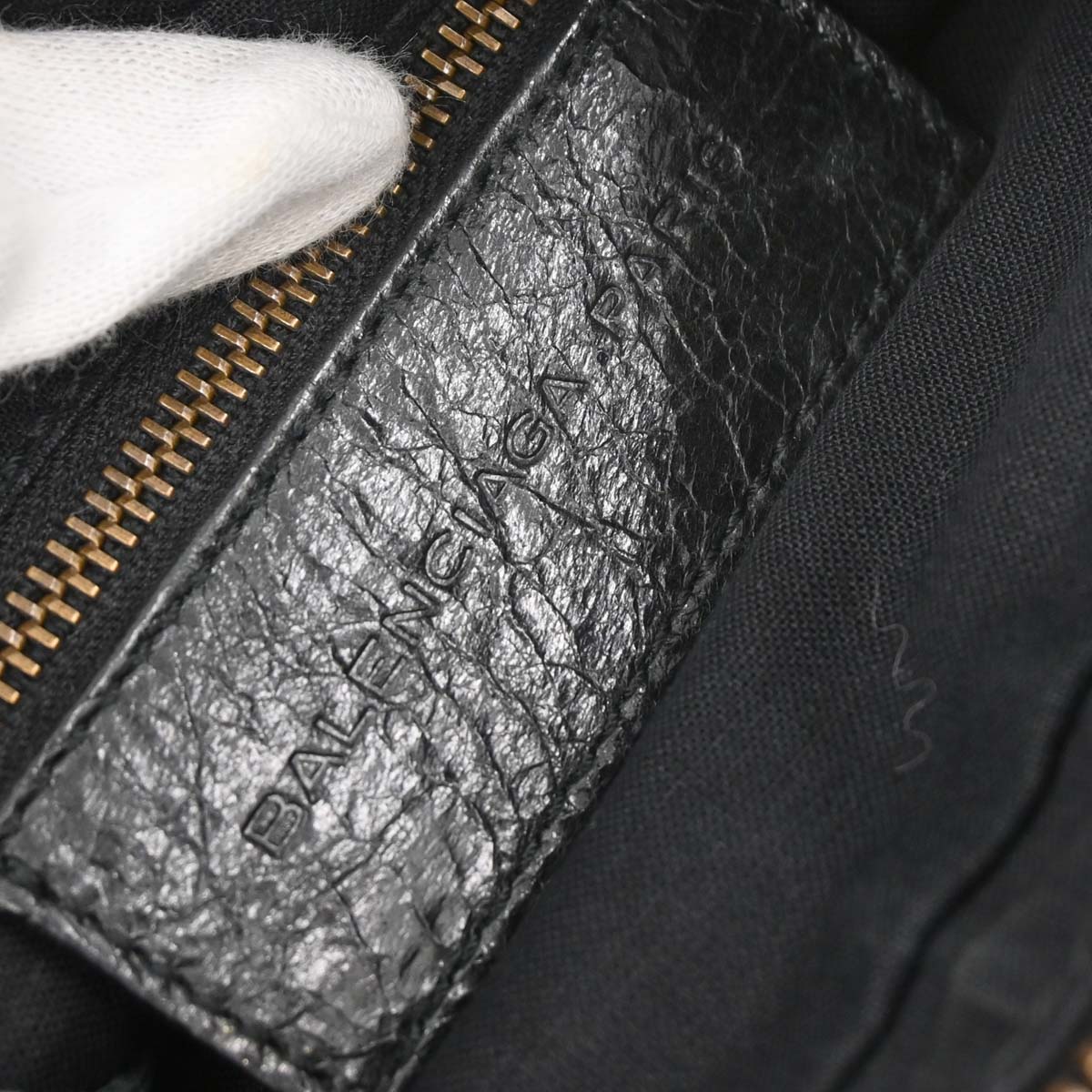 Balenciaga Black Leather The Hip Handbag