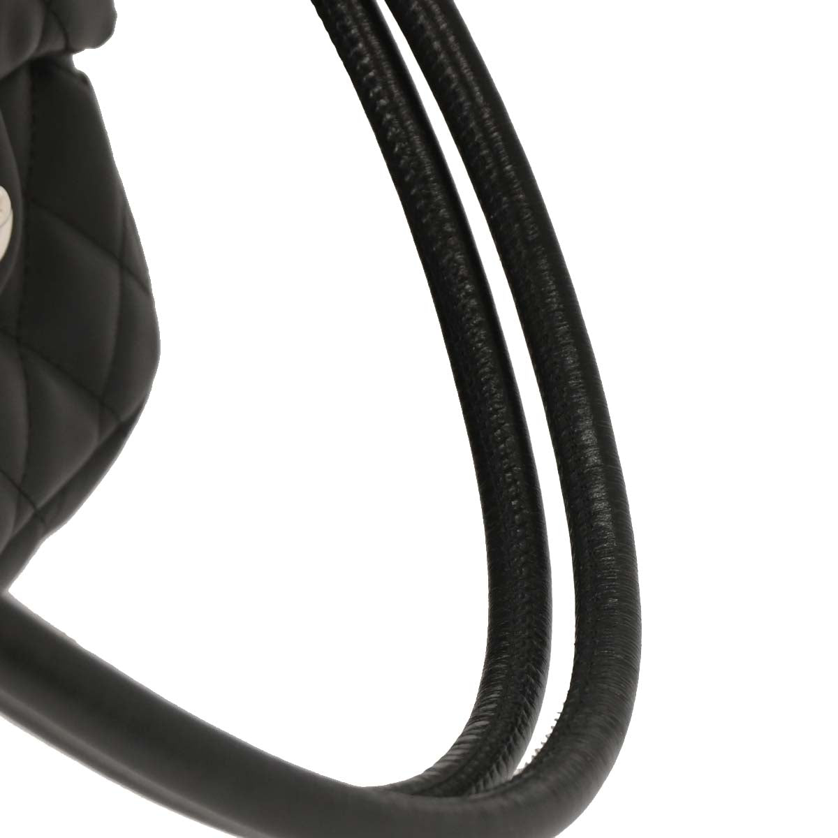 Chanel 2003-2004 Black Calfskin Cambon Ligne Reporter Bag