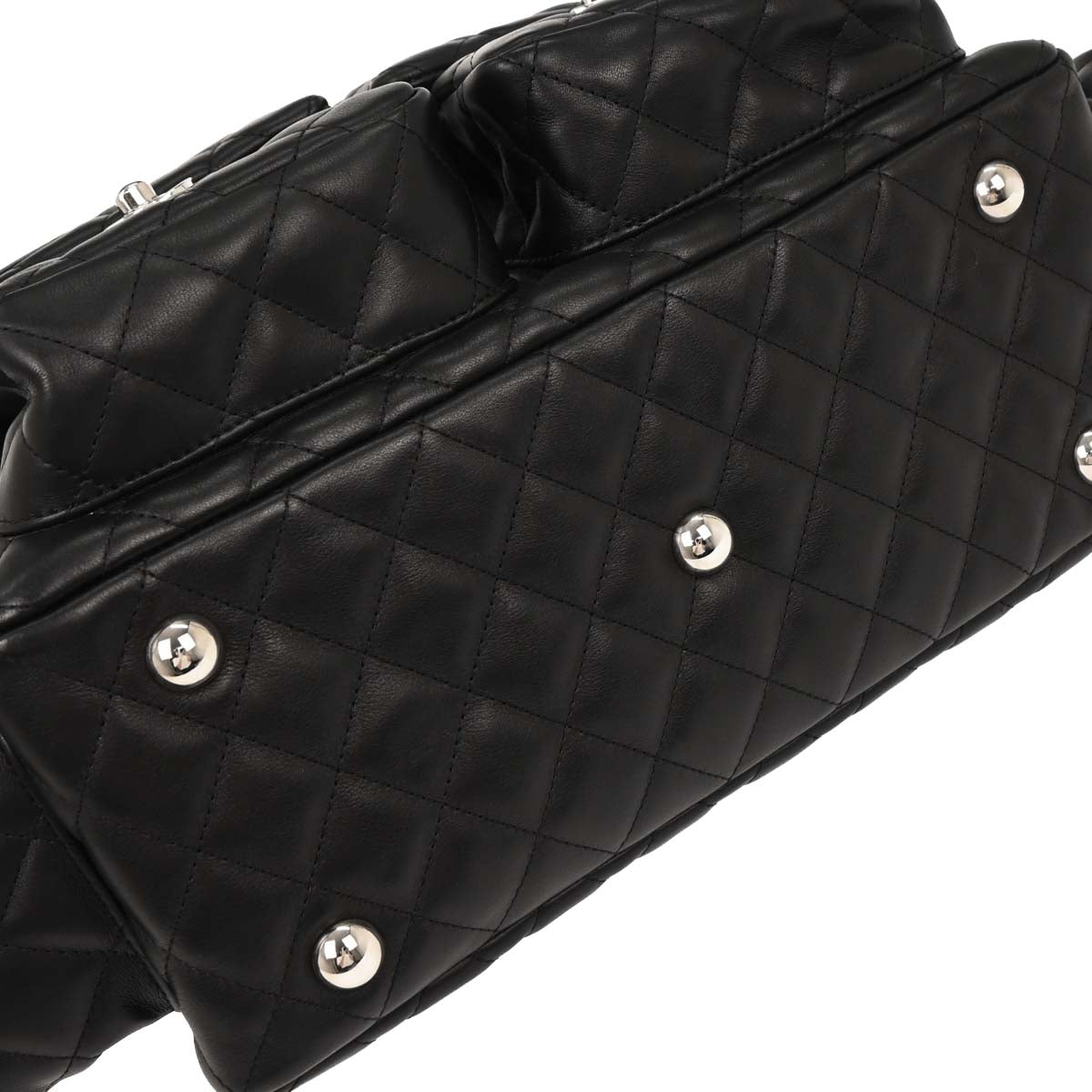 Chanel 2003-2004 Black Calfskin Cambon Ligne Reporter Bag