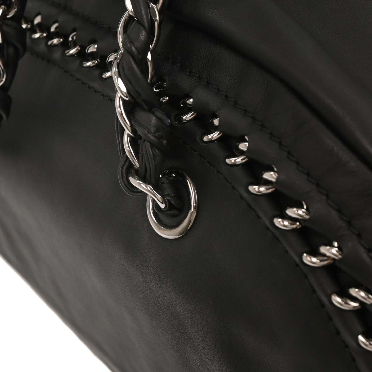Chanel 2005-2006 Black Calfskin Luxury Line Bowling Bag