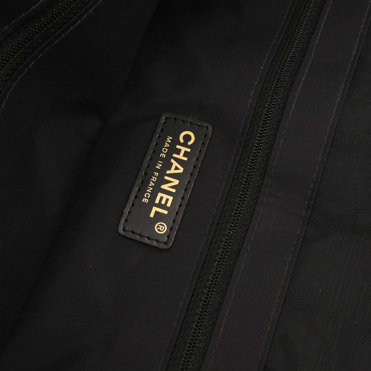 Chanel 2004-2005 Black Jacquard Nylon Travel Line Tote Handbag