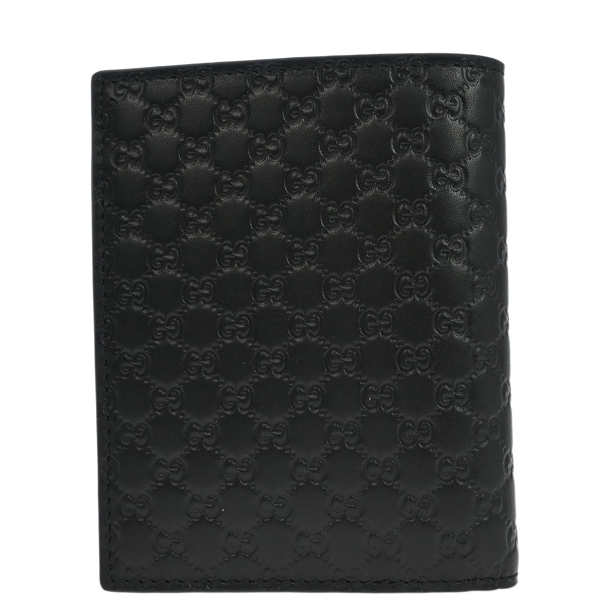 Gucci Black Leather Guccissima Bifold Wallet