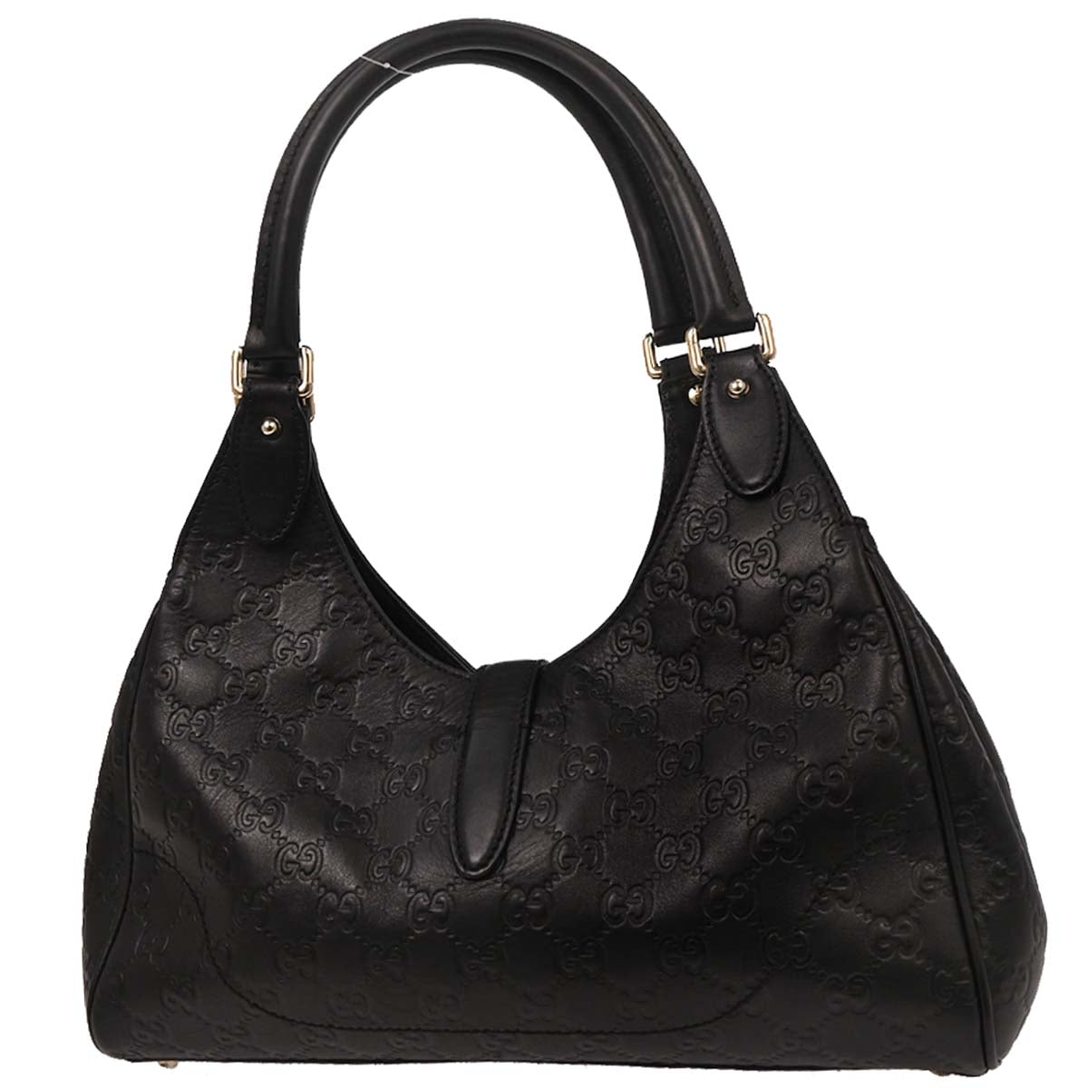 Gucci Black Leather GG Jackie Handbag
