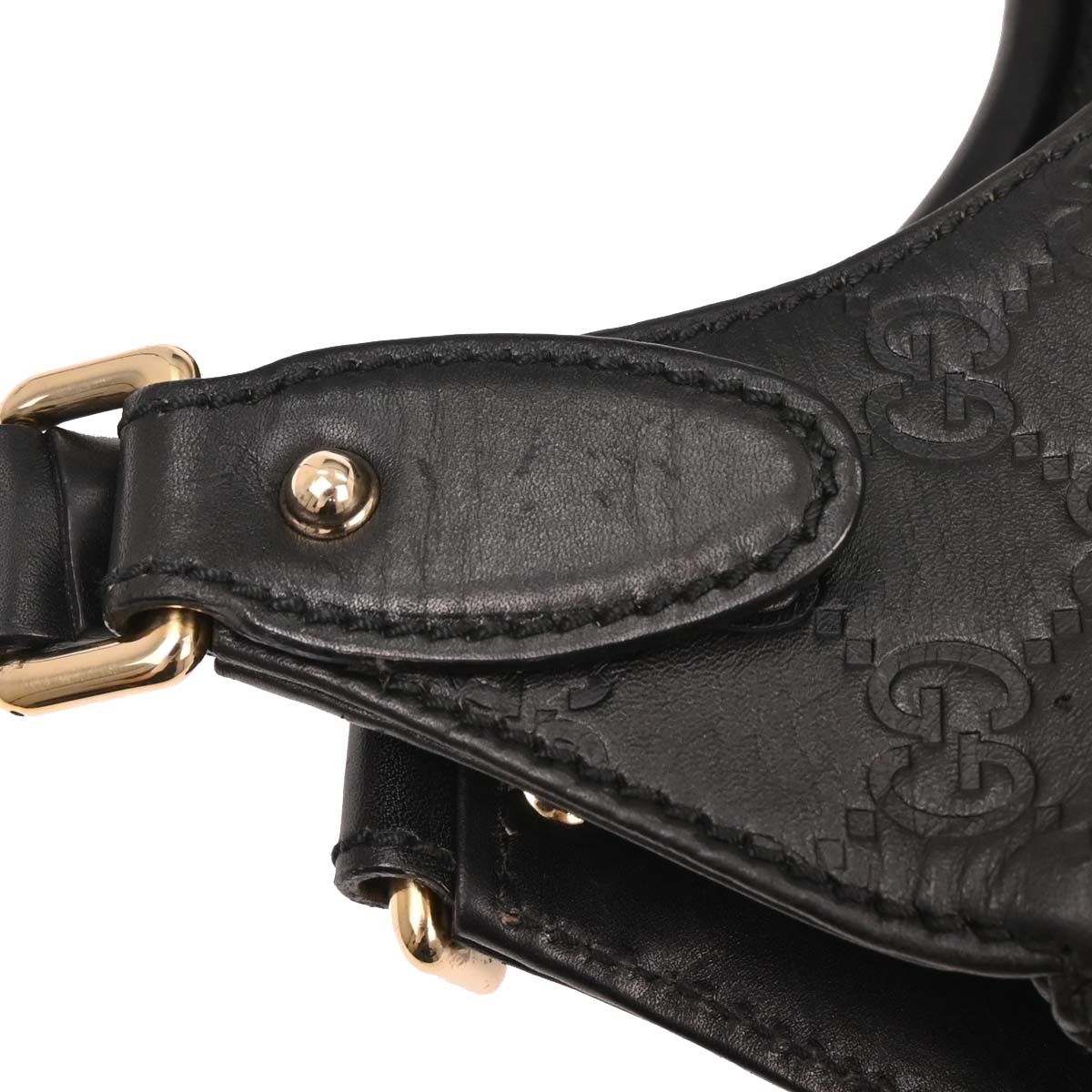 Gucci Black Leather GG Jackie Handbag