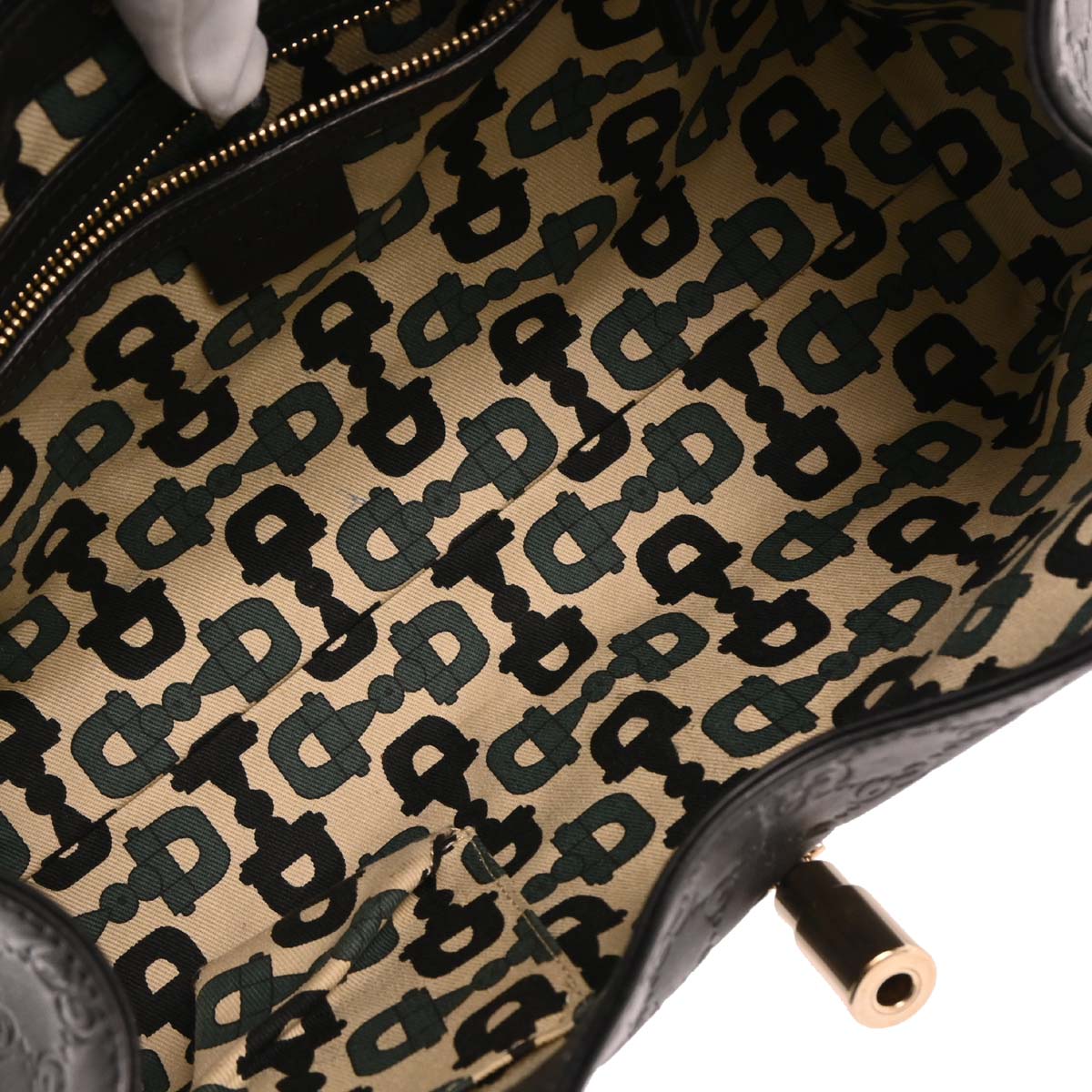 Gucci Black Leather GG Jackie Handbag
