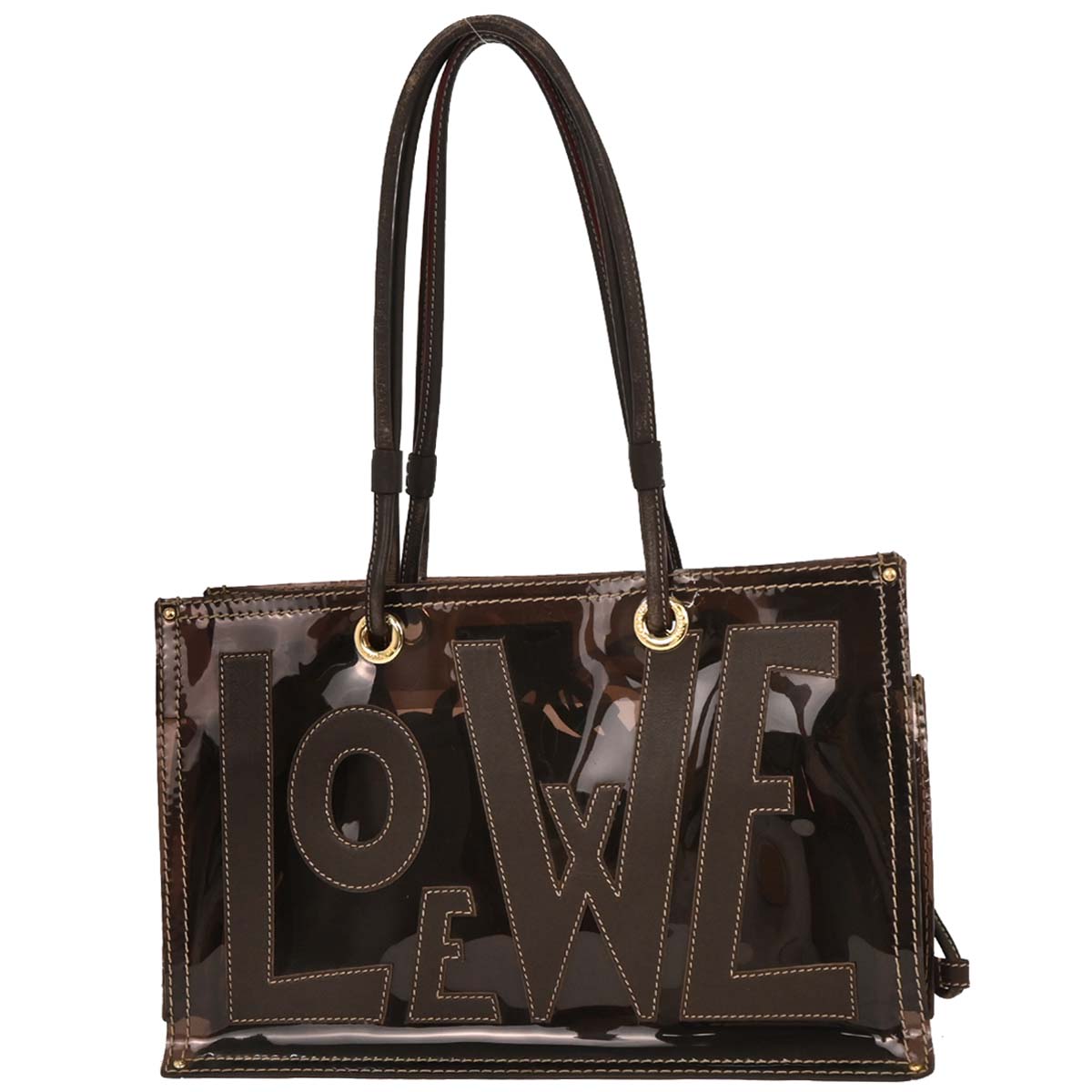 Loewe Brown PVC Tote Bag