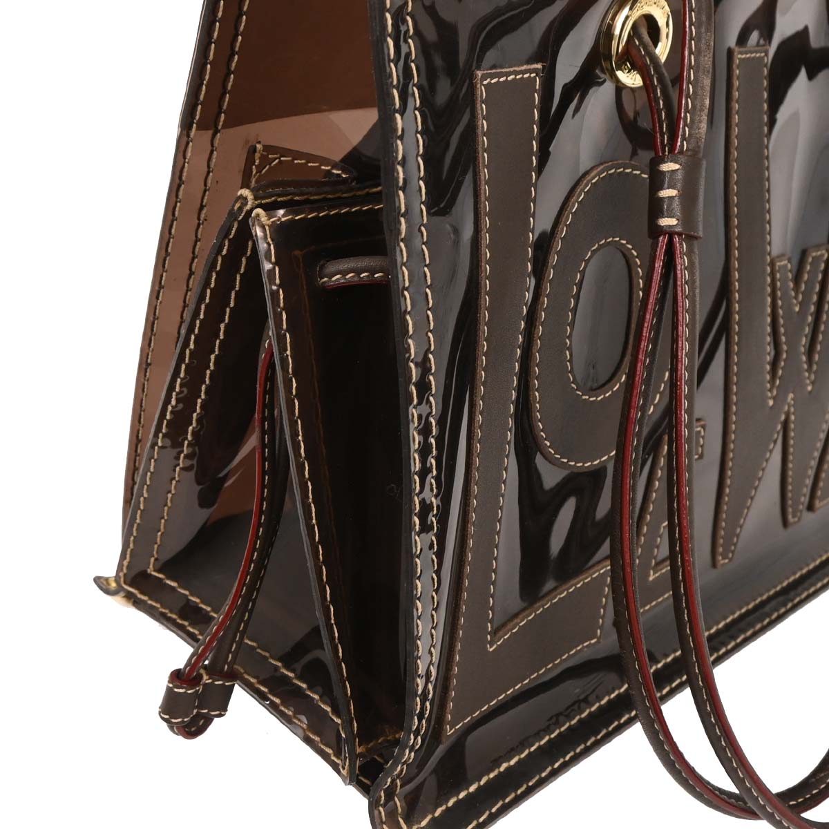 Loewe Brown PVC Tote Bag