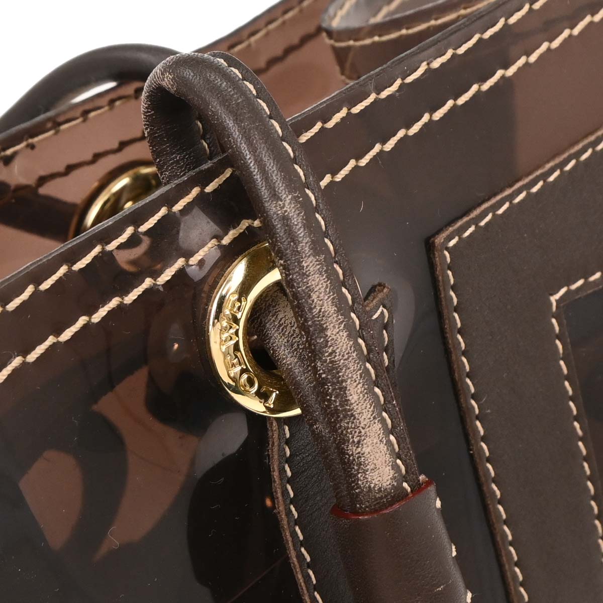 Loewe Brown PVC Tote Bag